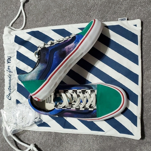 NWOT Custom Made Space checkered Van's - Picture 1 of 5